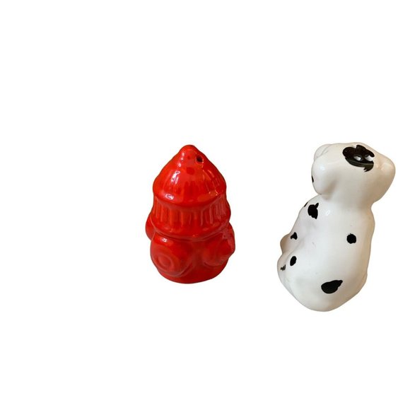 Vintage Fire House Dalmatian and Fire Hydrant Salt & Pepper Shakers - Picture 3 of 7